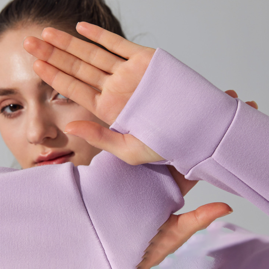Frauen verlieren Sport Hemden Yoga Laufen Taille Zeichnung Lange Ärmel oben draussen Erholung trainieren Ausbildung Sweatshirt Winter