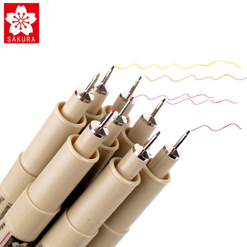 1Pcs Colors Porous-Point Pens Waterproof Hand-Drawn Sketch Needle Pen Dawing Liner Fineliner Cartoon Signature Pen