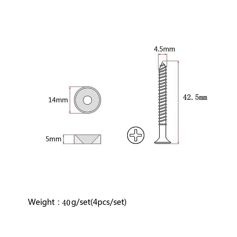 4pcs Guitar Neck Fixed Mounting Screw Ferrules Bushings and Bolts for Electric Guitar Bass