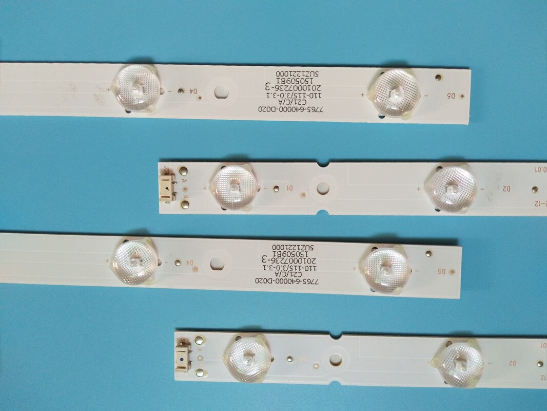 Kit 8 PCS 5LED 380mm LED Backlight stirp for 40E6000 40E3000 40E3500 40E3500 5832-W40000-2P00 5800-W40000-3P00 2P00 1P00