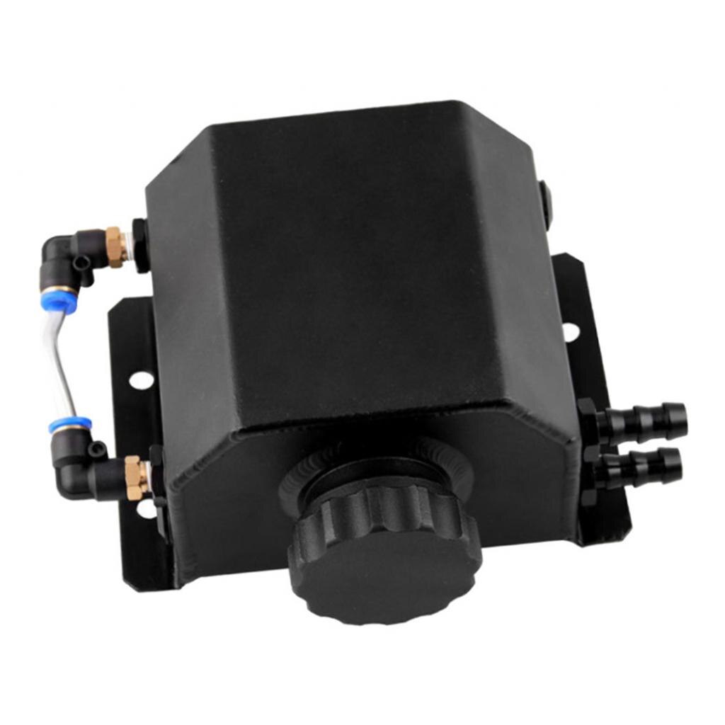 1L Alloy Aluminium Water Overflow Expansion Coolant Tank Bottle with Drain Plug