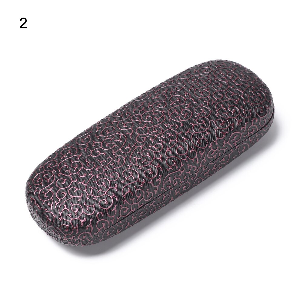 Unisex Lederen Brillenkoker Harde Frame Brillen Protector Draagbare Leesbril Zonnebril Box Storage Case Eyewear: 2