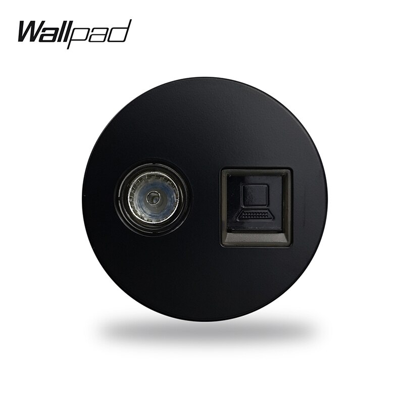 Diy  l6 5 farger tv jack katt 5e katt 6 rj45 ethernet pc datamaskin internett datauttak i én enkelt modulær gratis kombinasjon: Svart / Katt 6