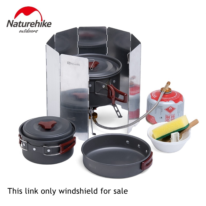 Naturehike Camping Herde Windschutz Kochen Windschutzscheibe draussen Zubehör Winddicht Falten Bildschirm