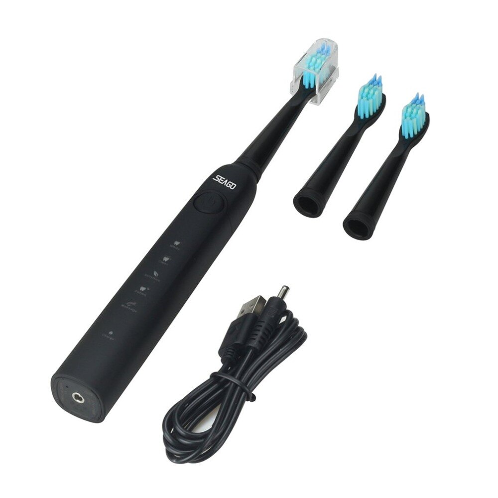 Seago USB Oplaadbare Elektrische Tandenborstel Smart Timer Sonische Tandenborstel met 5 Optionele Modi Dental Care Massager