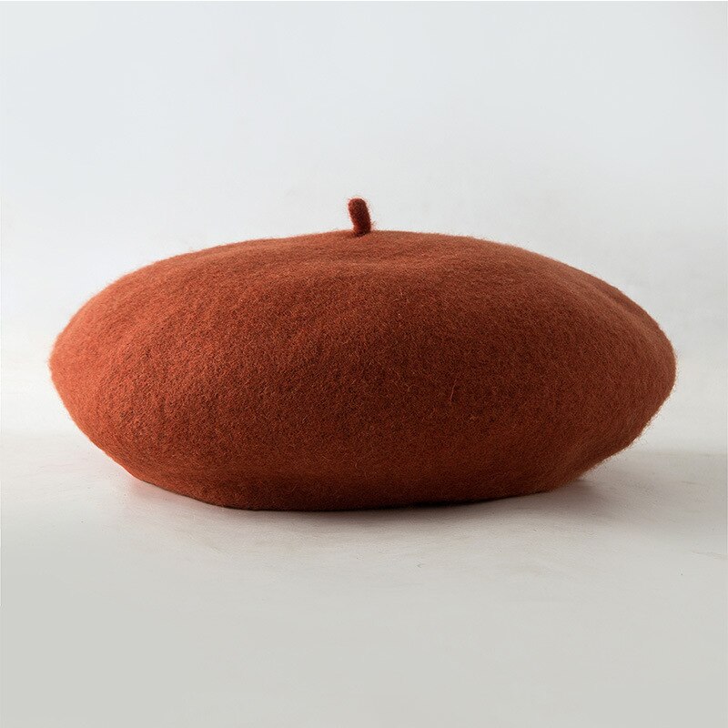 NO.ONEPAUL Female Bonnet Caps Winter All Matched Warm Walking Hat Cap Cheap Women Wool Solid Color Beret: JBR-A8
