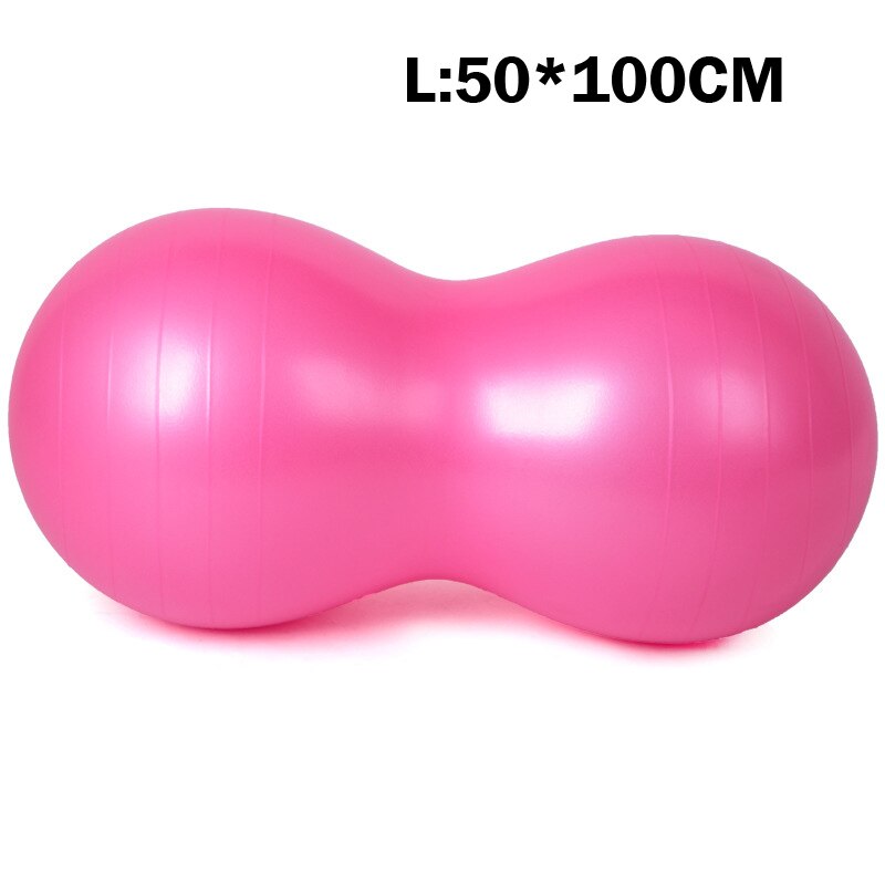 Anti-Burst Pilates Yoga Ball Home Exercise Equipment Sports Gym peanut Yoga Fitness ball: 50cm pink