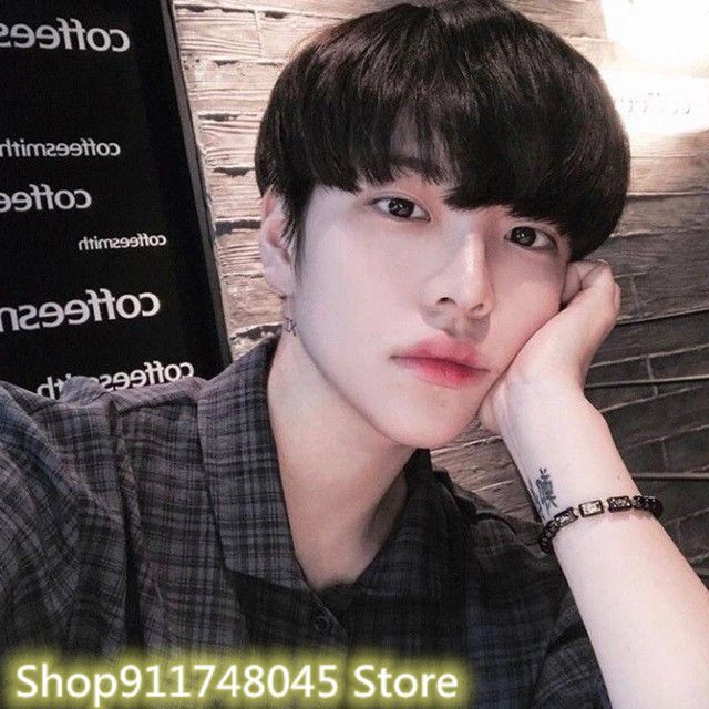 Korean Vogue Style Handsome Natural Men Wig Man Short Wig Short Straight Hair Full Wigs Bald Replacement Block Curls Fluffy for