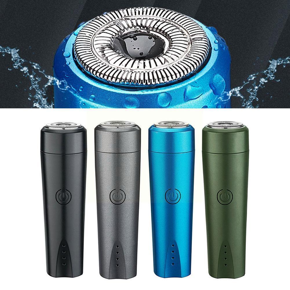 Portable Mini Razor Electric Rotating 1 Head Razor USB Carry Machine Blade Rechargeable Blade Washable Razor To Easy Men's Y1I3