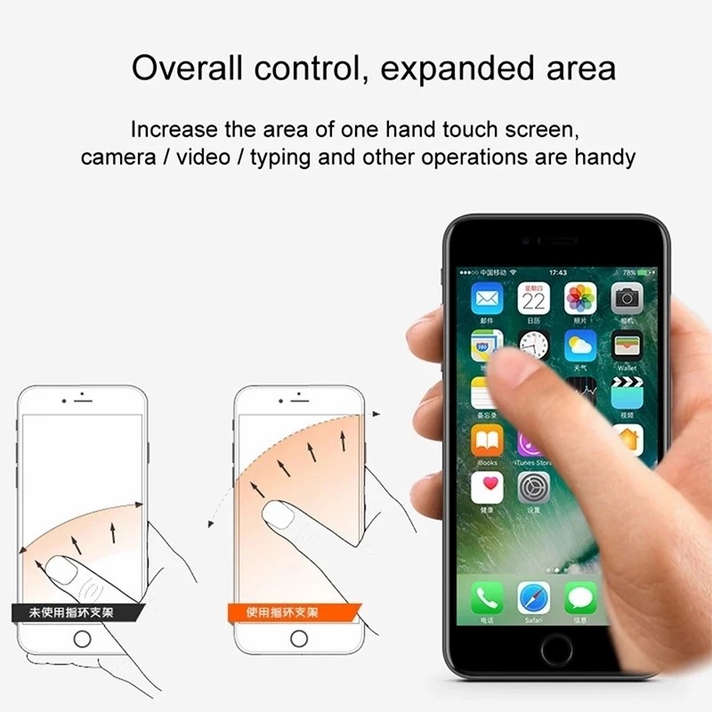 Vingerringhouder Magnetische ultradunne telefoonhouder voor iPhone Luxe metalen draaibare vingerring Mobiele telefoonhouder Standgreep
