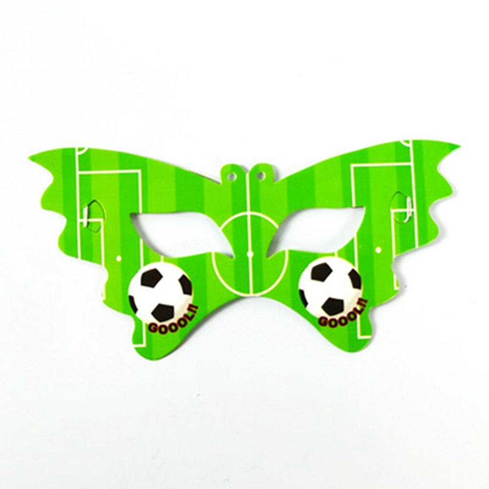 World Cup football children birthday party decoration flag pull mask tablecloth paper plate cutlery set ，baby shower: Mask 10pcs