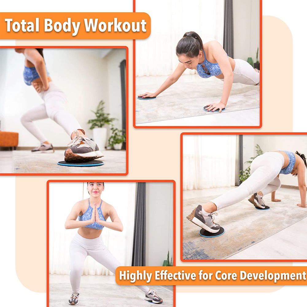 Core Sliders, Oefening Zweefschijven Dubbelzijdig Gebruik op Tapijt en Hardhouten Vloeren, Fitnessapparaat voor Training Abdominale Kern