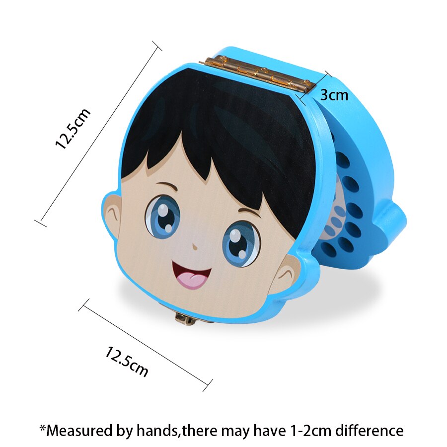 2 in 1 Baby Tooth Box With Photo Frame Caja Dientes English/ Spanish Text Baby Wood Tooth Box Milk Teeth Storage Box