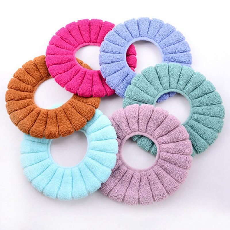 Bathroom Toilet Seat Comfortable Velvet Coral Toilet Household Closes tool Soft Mat Seat Soft Case Lid Winter