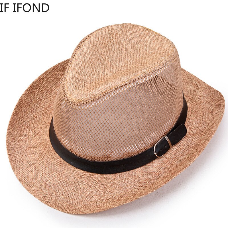 Men&Women's Cowboy Hat Wide Brim Solid Color Caps Outdoor Summer sun Hat For Gentleman Travel