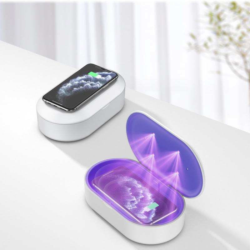 In stock UV light Sanitizer Sterilizer Box for Face Masks Smartphone Beauty Tools Kills 99.9% of Germs AntiBacteria with 6 LED