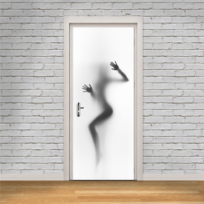 Thuis Creatieve Diy 3D Deur Stickers Oude Stad Patroon Voor Kinderkamer Deur Woondecoratie Accessoires Grote Muur Sticker: 5