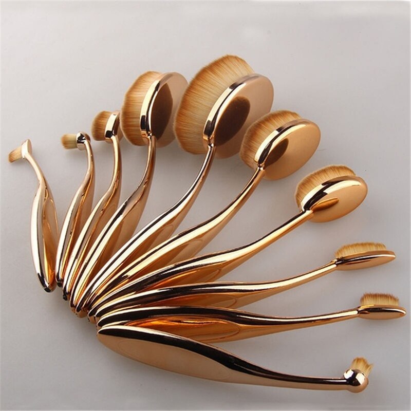 10pcs Pro Cosmetic Makeup Tool Brush Brushes Set Eyeshadow Blush Brushes Tools