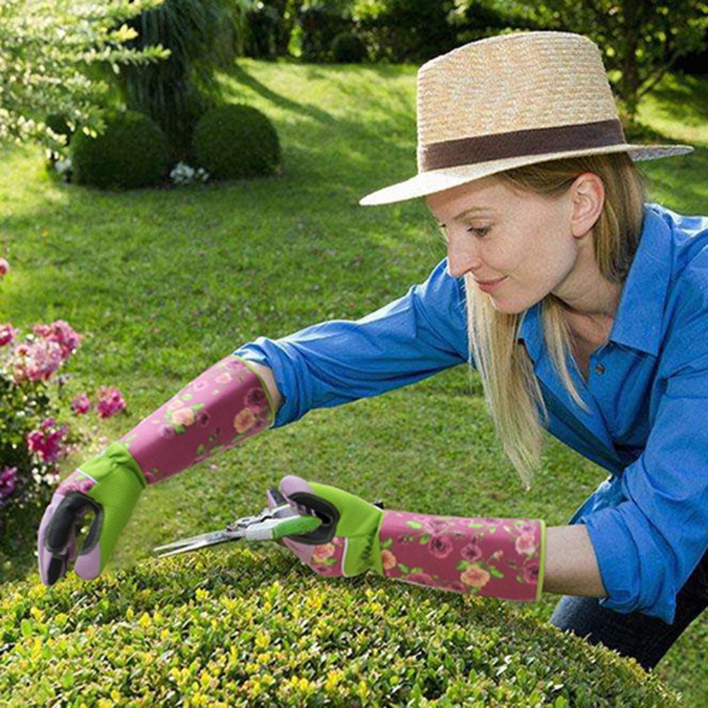 Guanti Da Giardinaggio In Pelle Anti-Spine - Uomo E Donna Con Polsino Elastico - Foto 8
