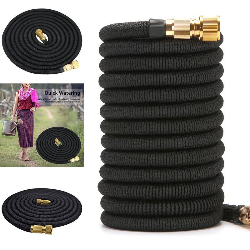 Extra Long High Elastic Retractable High Pressure Water Hose Car Wash Garden Watering Light Hose Cleaning Tool (5 - 15 M)