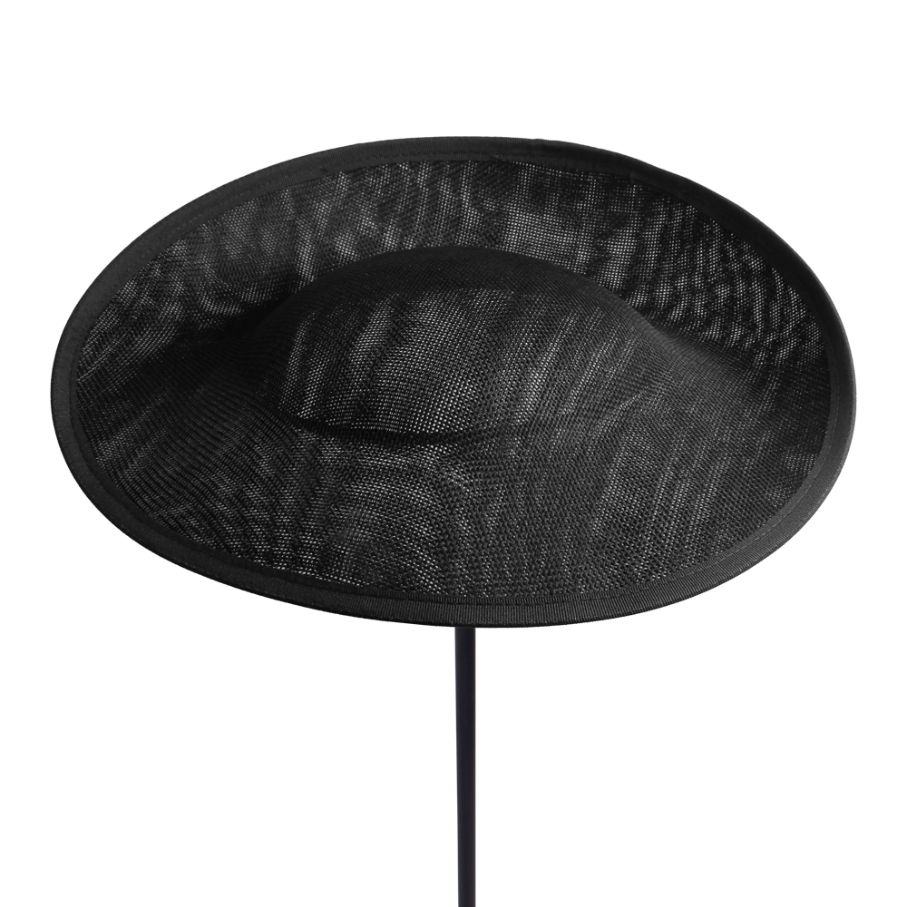 Tocado grande DIY de 30CM para mujer, tocado para de té y cóctel, boda, Kentucky Derby, sombrero para el pelo para iglesia: XXS / Negro