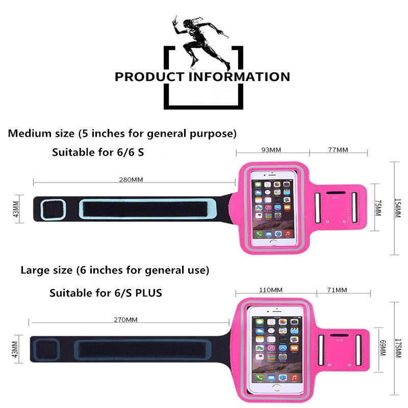 Sports Running Armband Bag5.5 Mobile Phone Universal Waterproof Sports Mobile Phone Rack Outdoor Sports Mobile Phone Arm