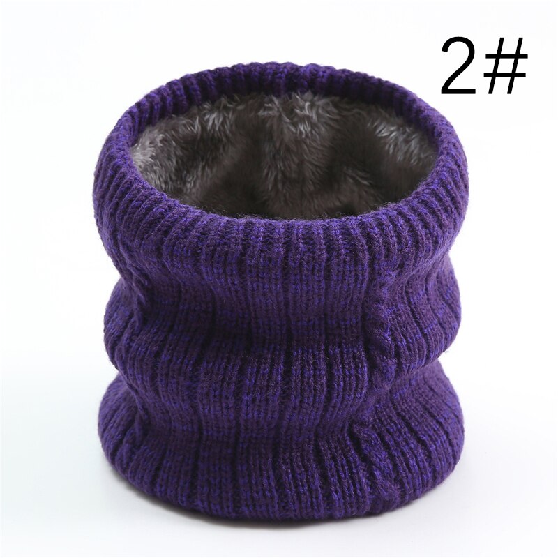 Femmes hiver anneau cou écharpe unisexe infini Snood tricoté écharpes cachemire femme fourrure solide col Bandana: WB10-2