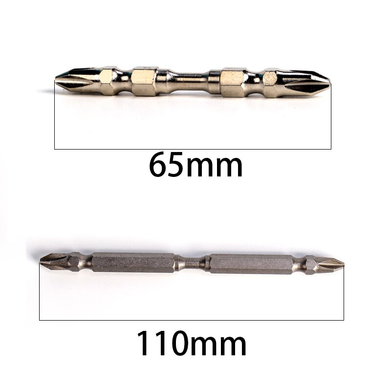 3/5/10Pcs Of 65mm PH2 Phillips Screwdriver Hand Tool S2 Material With Magnetic Double-head Drill Bit Anti Slip Electric Hexagon