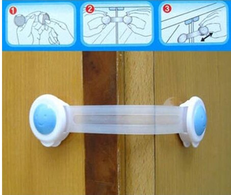 Child Baby Safety Lock Cupboard Cabinet Door Drawer Fridge Kid Candy Colors Cute Refrigerator Multi-function Lock Home Durable: 04