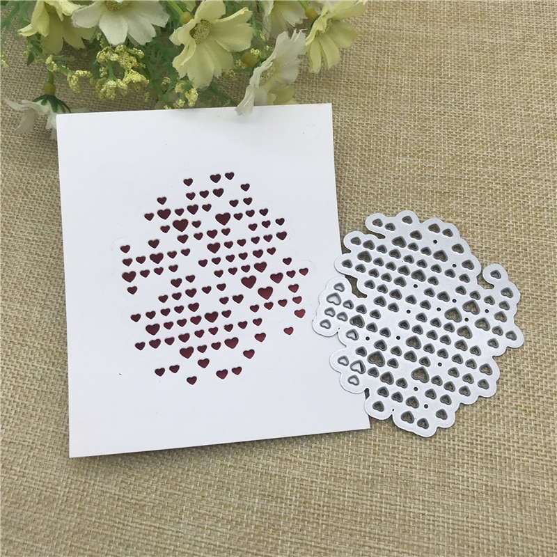 Kjærlighet hjerte bakgrunn metall dies scrapbooking metall cutting dies håndverk stempler dø cut preging kort lage sjablongramme