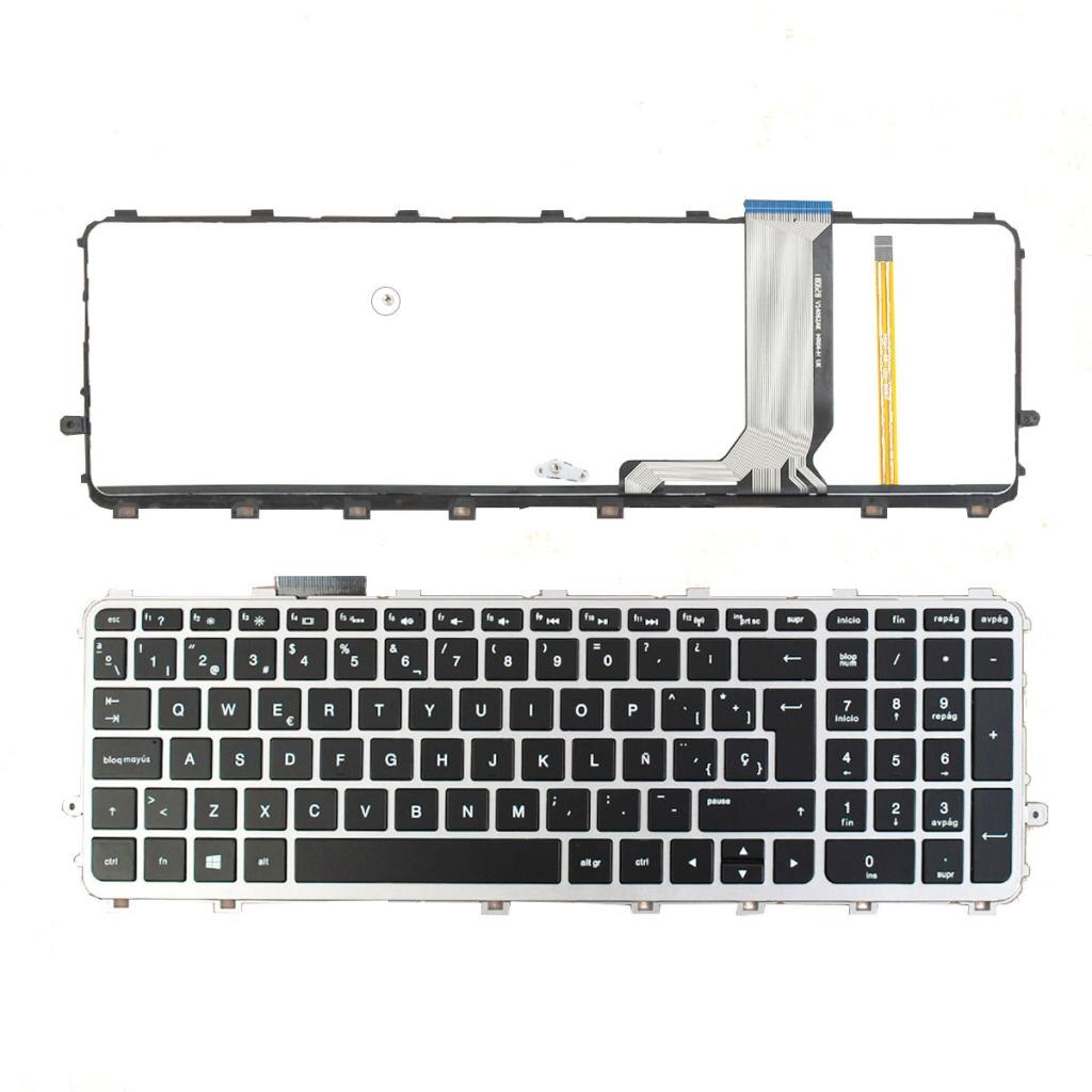 Replacement Laptop Keyboard Spanish Layout with Backlit Button Keypad for HP ENVY 15-j110la 17-j150la 15-j005ss
