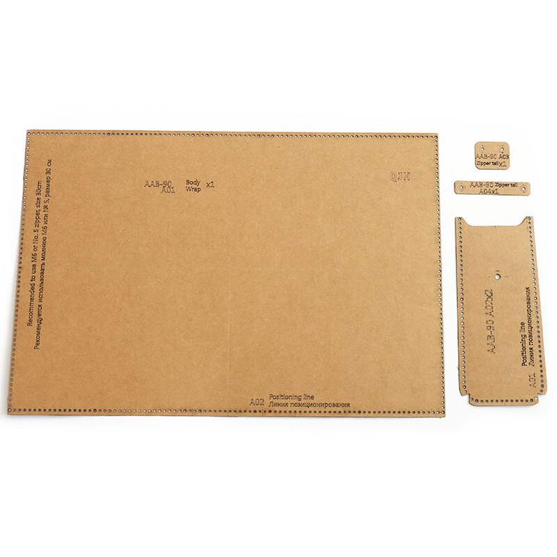 Cartera de mano para hombre, herramienta de cuero artesanal, plantilla de papel acrílico y Kraft, plantilla de bolso Artesanal de cuero hecha a mano, 24x15, nueva
