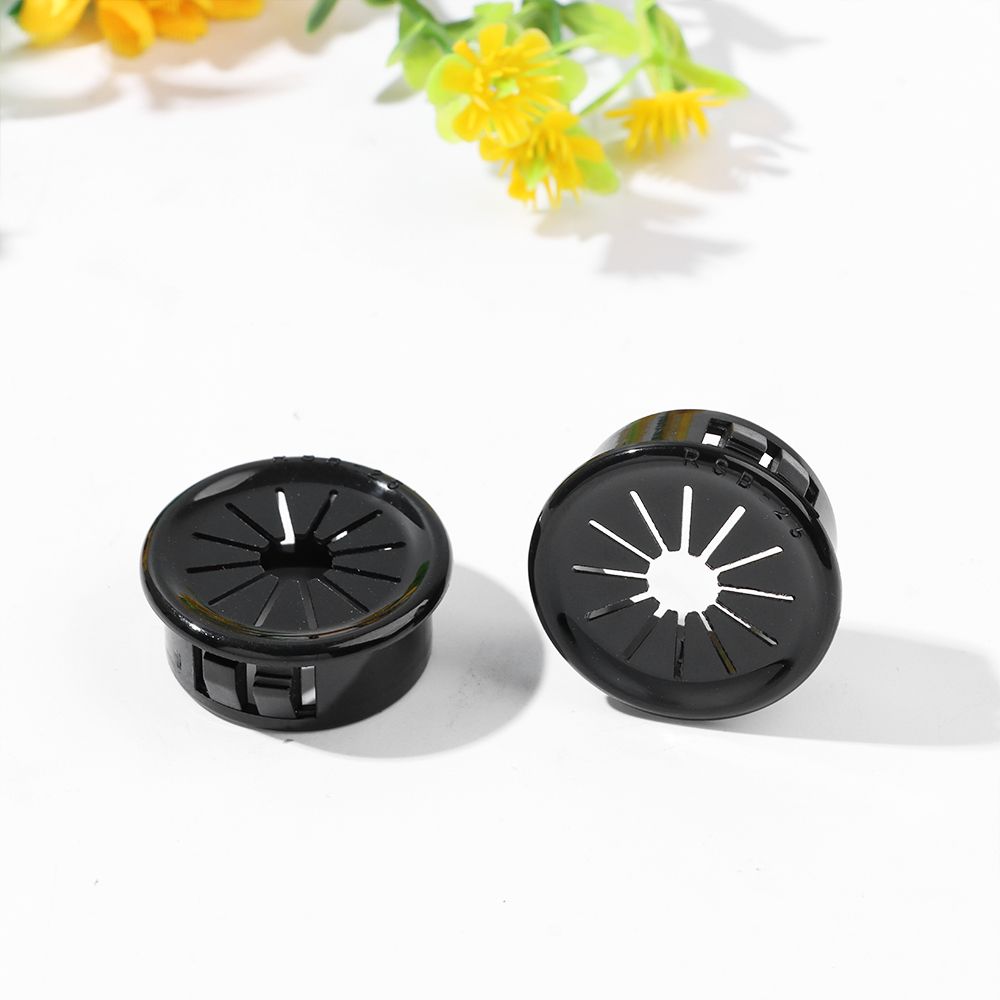 Couvercle de trou de fil de table de bureau, œillet de câble, plastique en nylon noir, forme de pétale, bouchon anti-poussière d'ordinateur, 16mm, 19mm, 22mm, 25mm, 28mm, 35mm, 38mm, 10 pièces