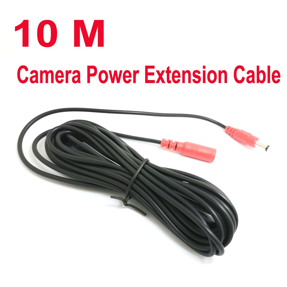 JIENUO 10M Camera Power Extension Cord Power Adapter Extension Cable CCTV Camera Extend Wire DC Power Cord 5.5*2.1mm Male Female