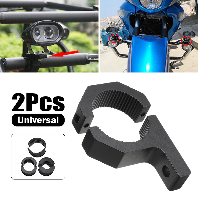 2 Pcs Universal Motorcycle Led Koplamp Klemmen Beugels Mount Motor Accessoires Voor Motorfiets Spots Of Mistlamp