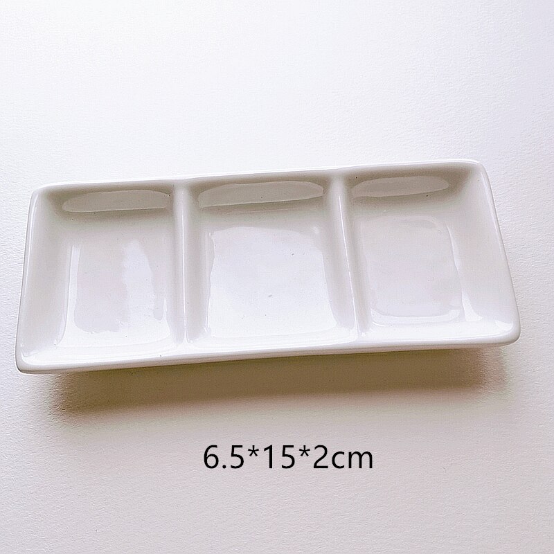 Ceramic palette Watercolor Painting Dish White Porcelain Color Palette Art Supplies Office profession painting Ceramic supplies: 6.5 x 15 x 2cm