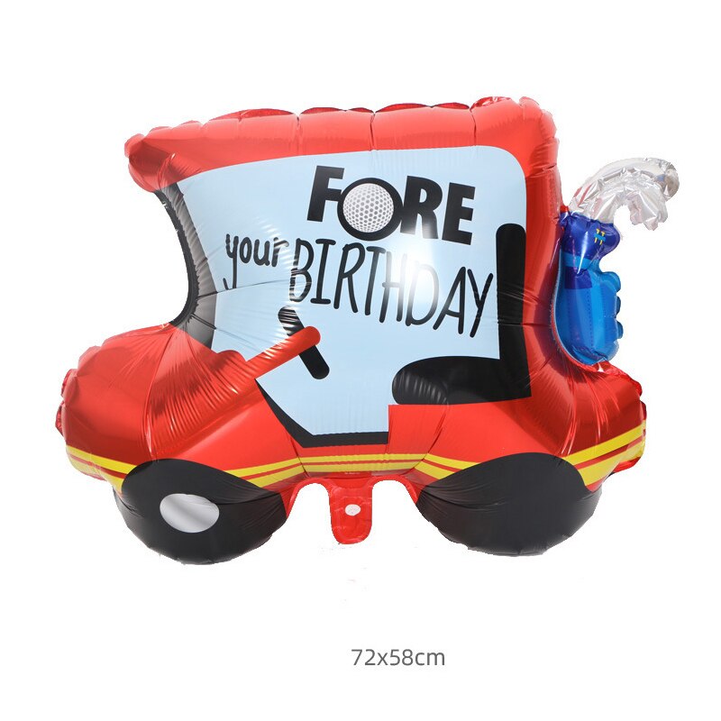 Cartoon Auto Ballon Kinderen Speelgoed Drijvende Lucht Bal Auto Trein Pickup Vrachtwagen Verjaardagsfeestje Decoratie Aluminium Folie Ballon: Golf cart