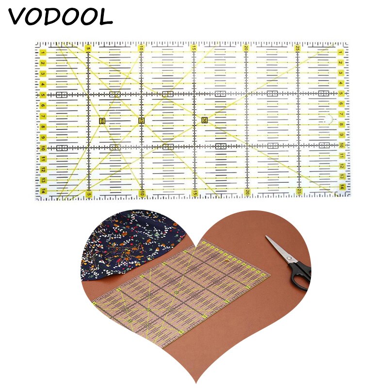Sewing Craft Feet Tailor Yardstick Patchwork Garment Cutting Ruler Acrylic Material Measuring Tools Durable