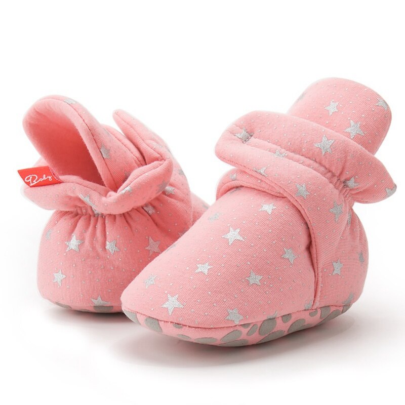 0-18m infantil do bebê meninas botas de neve inverno quente do bebê meninos sapatos de impressão berço de pelúcia tornozelo botas primeiro andando sapatos: P / 13-18M