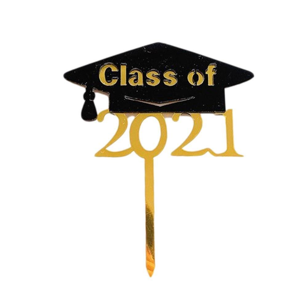 Class of Cake Topper Congrats Grad Acrylic Cupcake Toppers For Graduations College Celebrate Party Cake Decorations: D