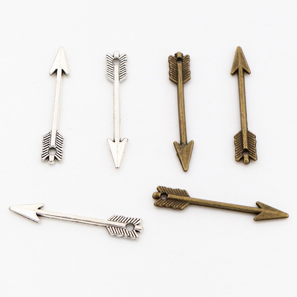 30x5mm 40pcs Argento Antico Placcato Bronzo Placcato Arrow Fatti A Mano Pendenti E Ciondoli Pendente: FAI DA TE per il braccialetto collana