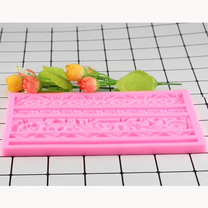3D Border European Relief Silicone Mould Fondant Cake Decorating Baking Tools Sugar Craft Chocolate Gumpaste Candy Clay Moulds