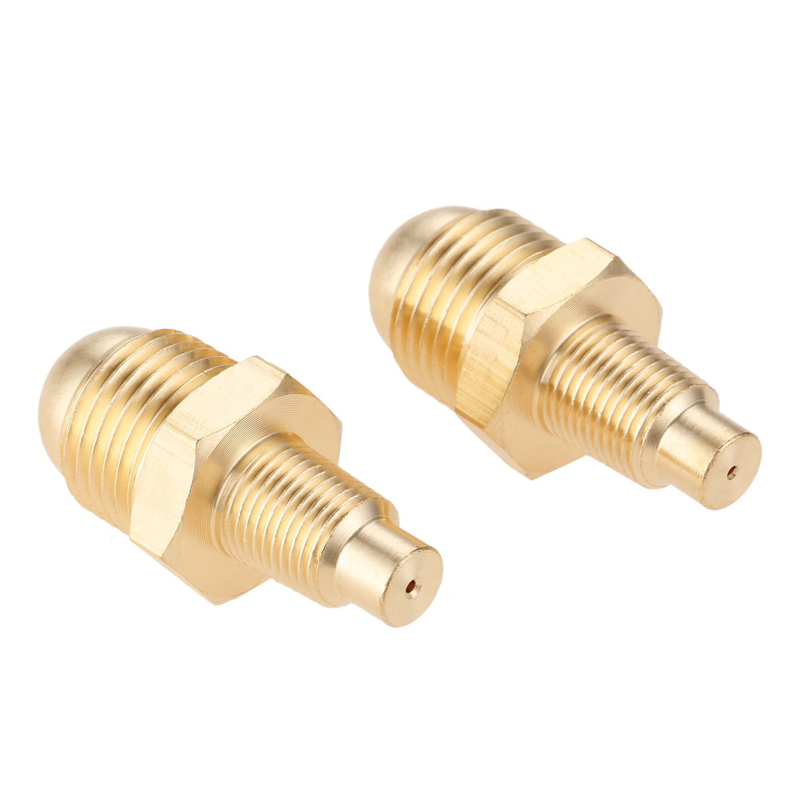 2PCS Propane Orifice Connector Brass Tube Fitting 3/8" Flare x 1/8" Mnpt for Casting Cooking Stove Grill Turkey Pot Cooker