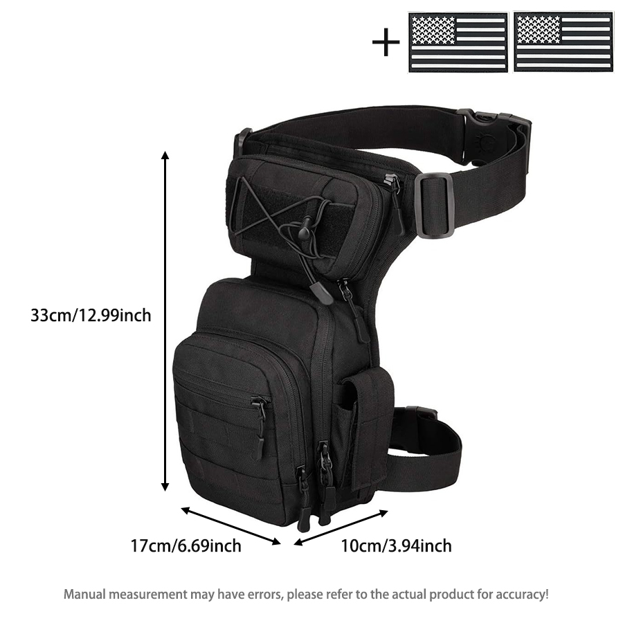 Outdoor wear-resistant nylon multifunctional leg bag with adjustable MOLLE mounting waist bag toolkit