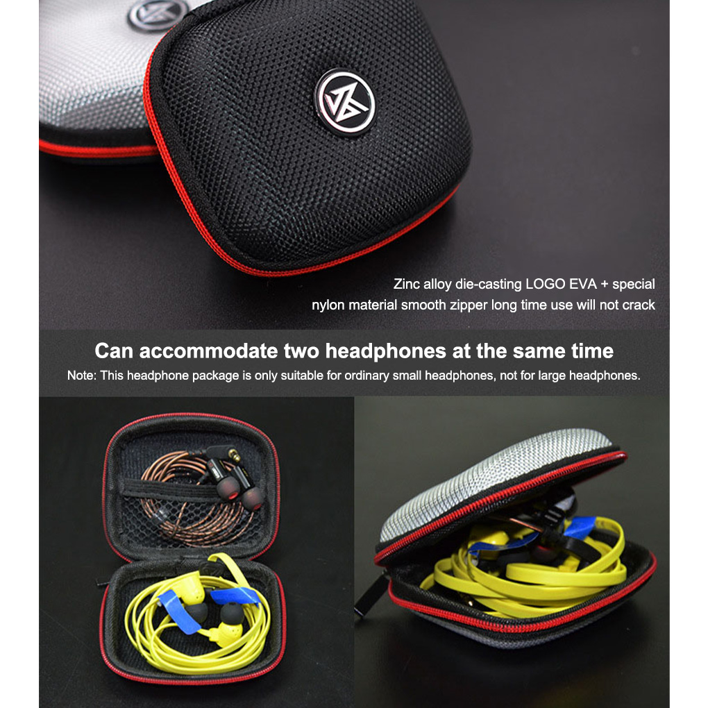 KZ-Bolsa de almacenamiento para auriculares inalámbricos, caja para auriculares, interior, exterior, casa, oficina, viaje, funda protectora con cremallera