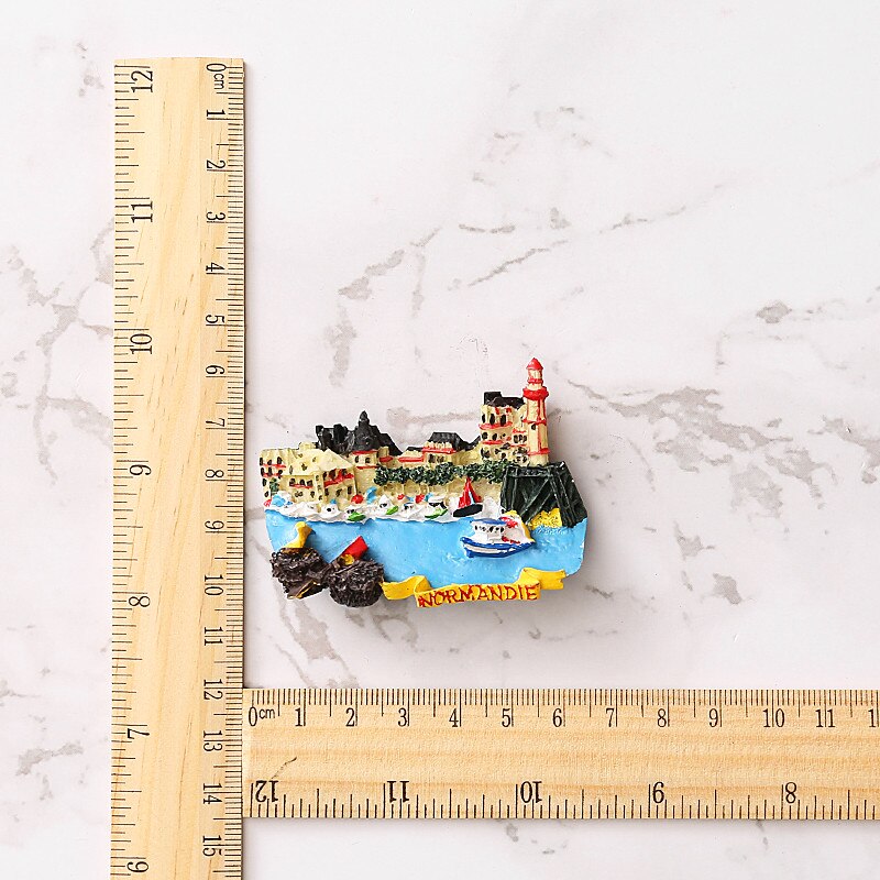 Fridge Magnet French Air Balloon Paris Trouville Strasbourg Refrigerator Sticker Magnetic Resin Sticker Tourist Souvenir: Trouville Township