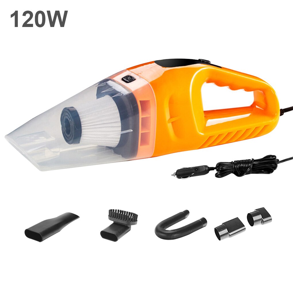 Aspirador de coche aspiradora de mano Mini aspiradora para coche Aspirateur 5Kpa poderoso aspiradoras Auto: Orange 120w