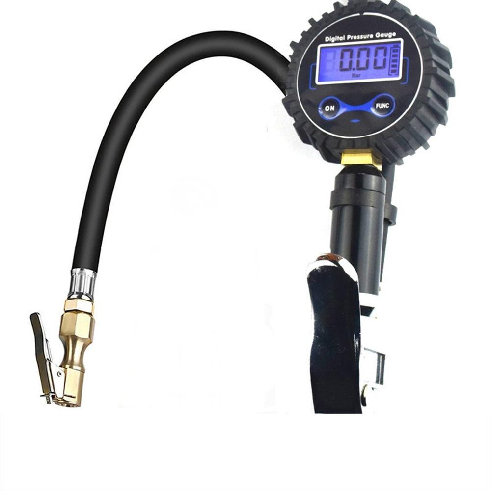 Car Tire Digital Pressure Tool Durable Digital Display Inflatable Tool Aluminum Alloy Pressure Dial Gauge