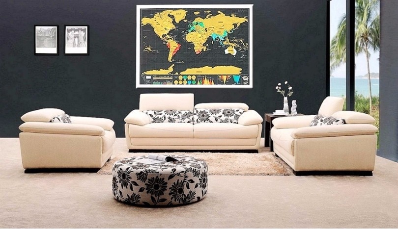 42x30cm Travel Deluxe Scratch off Map Erase black World mapa For kids Traveler Geography wall Poster mundi rascar