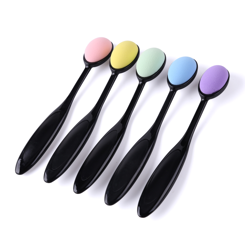 Pinceaux de mélange en éponge lisse avec bouchons, Kit plat pour dessin, peinture, cartes de Scrapbooking, outil de mélange d'encre, 5 pièces